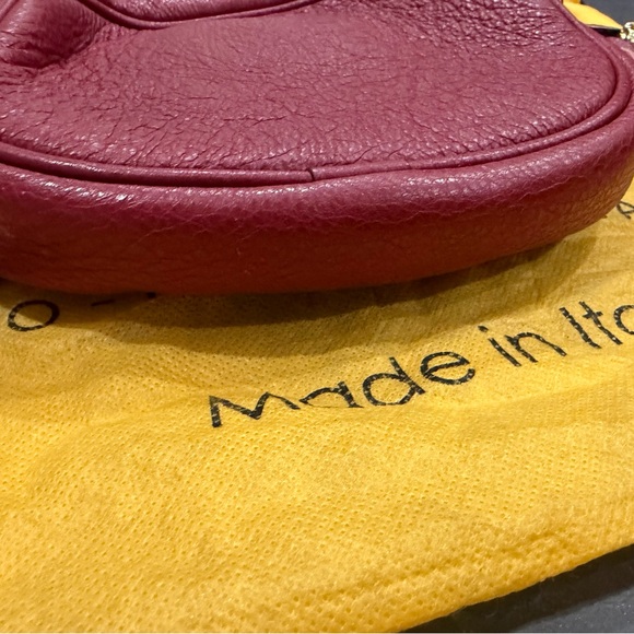 EUC: Valentino By Mario Valentino Nina Red Crossbody Bag with Gold Chain - Picture 5 of 10